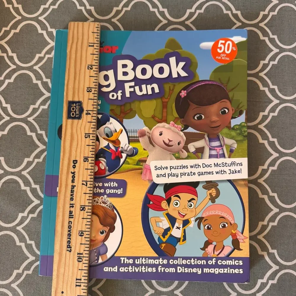 NWT Disney Jr Big Book Of Fun Puzzles Learning Mickey Jake Sophia DocMcstuffins